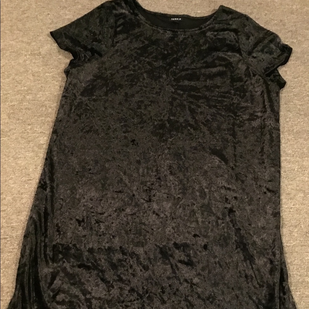 Velvet shirt dress